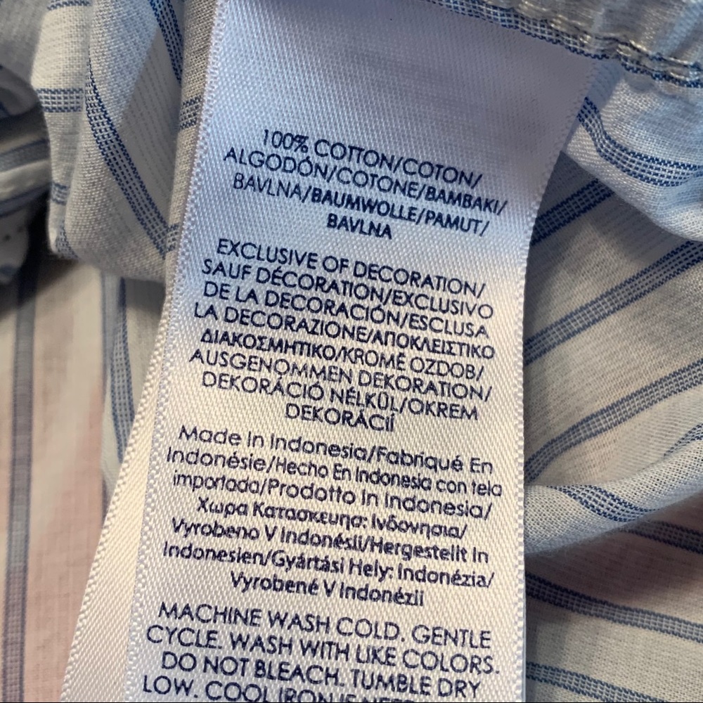 Chaps Long Sleeve Button Down Collared Shirt Sz M - image 8